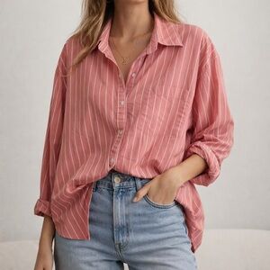 Emory Park Pink and White Striped Shirt